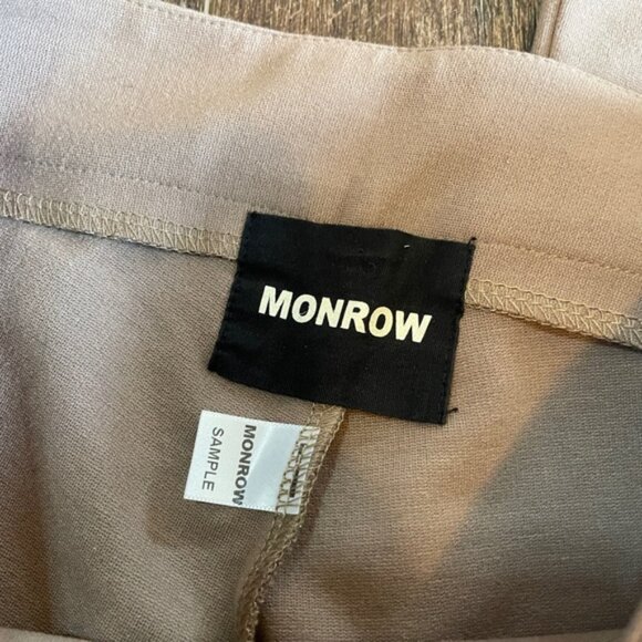 Monrow Sample Flared Pant Walnut Beige NWOT - Picture 2 of 3